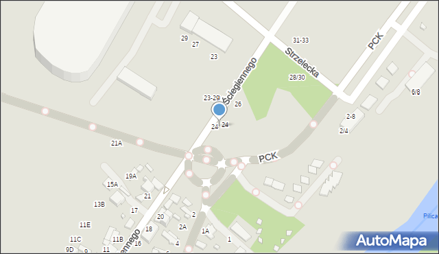 Tomaszów Mazowiecki, Ściegiennego Piotra, ks., 24-26, mapa Tomaszów Mazowiecki
