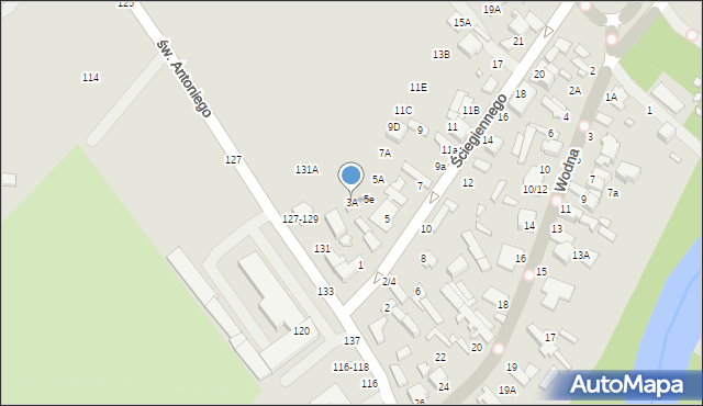 Tomaszów Mazowiecki, Ściegiennego Piotra, ks., 3A, mapa Tomaszów Mazowiecki