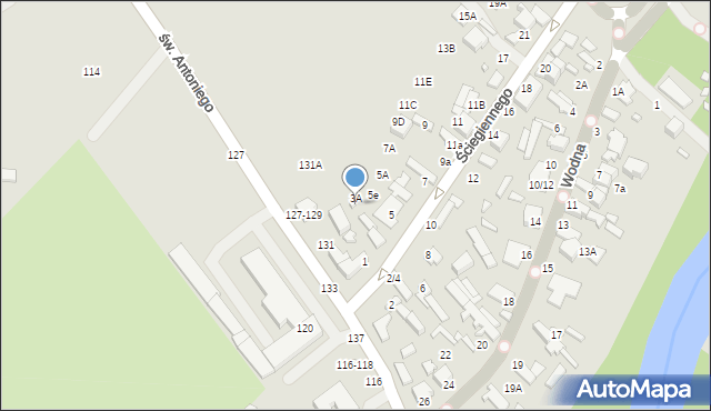 Tomaszów Mazowiecki, Ściegiennego Piotra, ks., 3B, mapa Tomaszów Mazowiecki