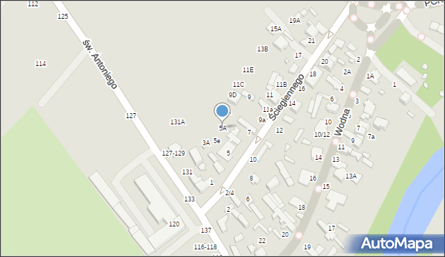 Tomaszów Mazowiecki, Ściegiennego Piotra, ks., 5A, mapa Tomaszów Mazowiecki