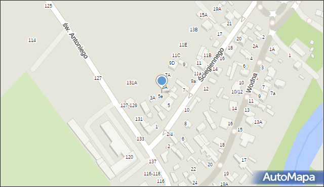 Tomaszów Mazowiecki, Ściegiennego Piotra, ks., 5C, mapa Tomaszów Mazowiecki