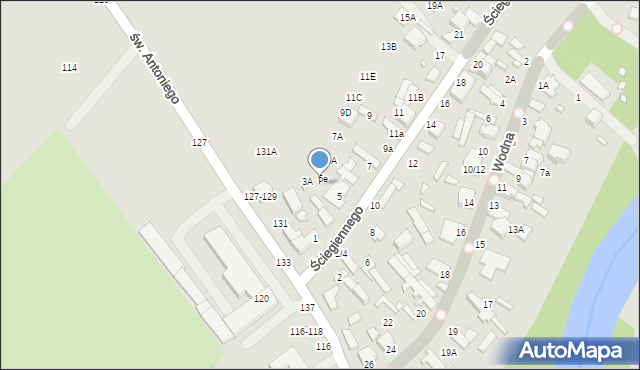 Tomaszów Mazowiecki, Ściegiennego Piotra, ks., 5F, mapa Tomaszów Mazowiecki