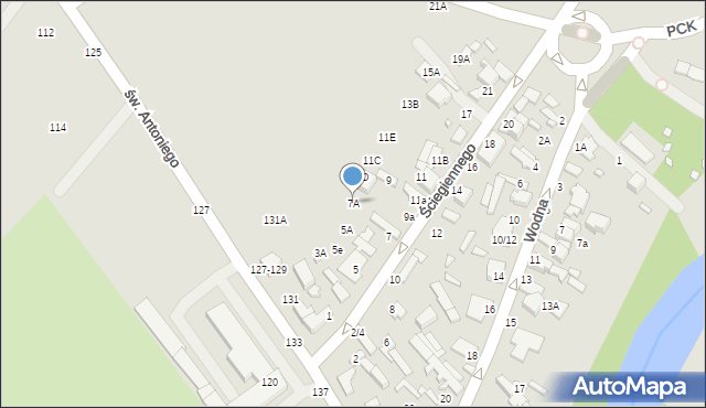 Tomaszów Mazowiecki, Ściegiennego Piotra, ks., 7A, mapa Tomaszów Mazowiecki