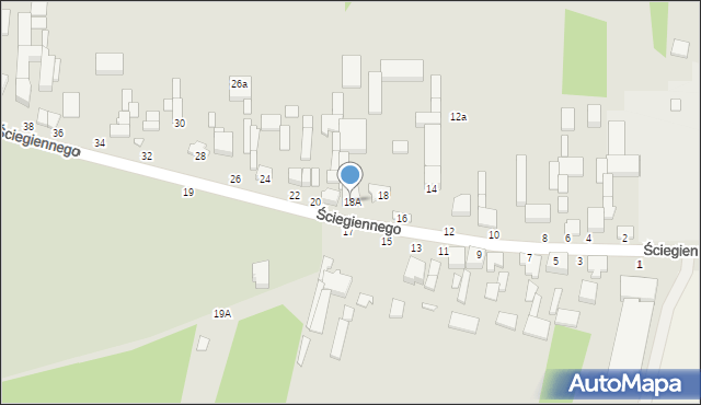 Tuszyn, Ściegiennego Piotra, ks., 18A, mapa Tuszyn
