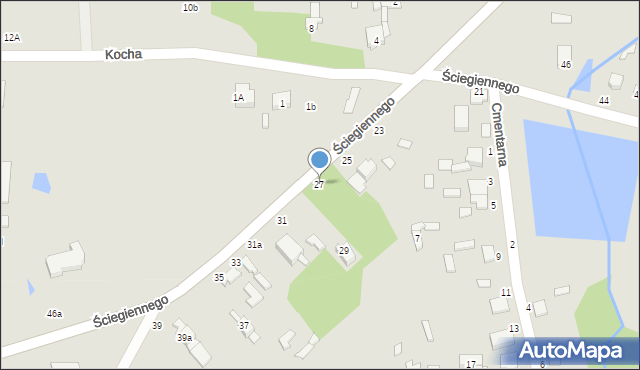 Tuszyn, Ściegiennego Piotra, ks., 27, mapa Tuszyn