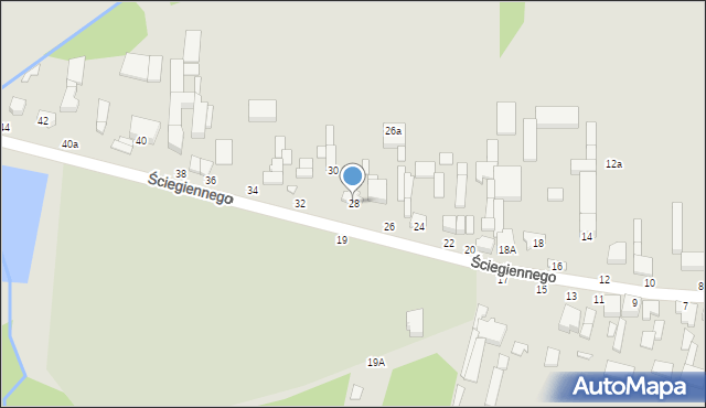 Tuszyn, Ściegiennego Piotra, ks., 28, mapa Tuszyn