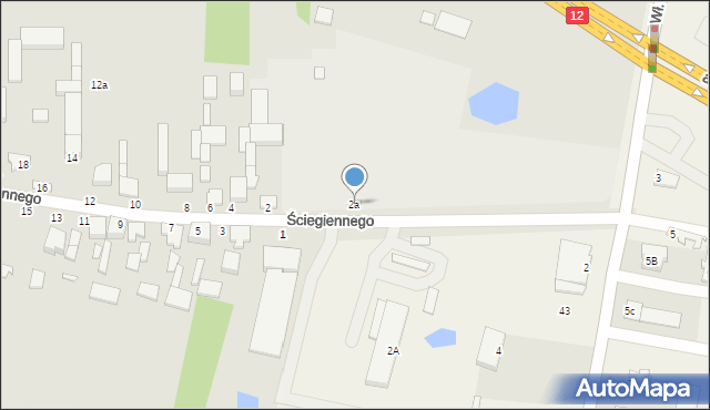 Tuszyn, Ściegiennego Piotra, ks., 2a, mapa Tuszyn