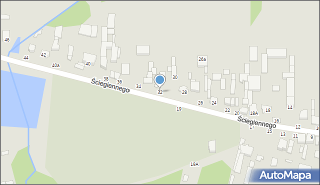 Tuszyn, Ściegiennego Piotra, ks., 32, mapa Tuszyn