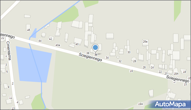 Tuszyn, Ściegiennego Piotra, ks., 36, mapa Tuszyn
