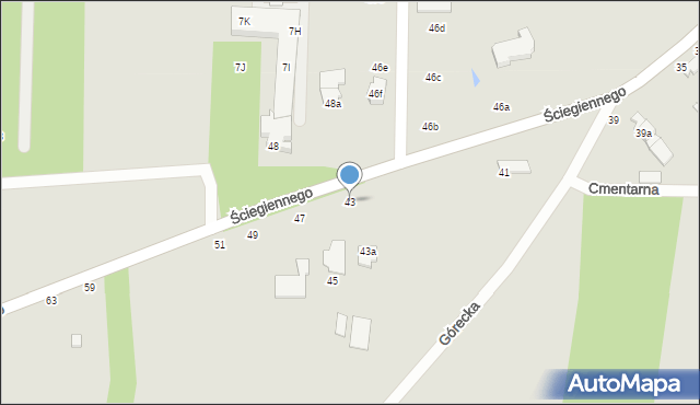 Tuszyn, Ściegiennego Piotra, ks., 43, mapa Tuszyn
