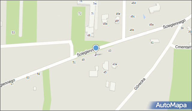 Tuszyn, Ściegiennego Piotra, ks., 47, mapa Tuszyn