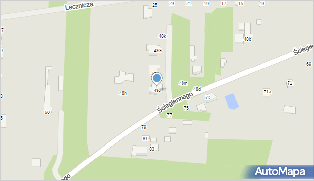 Tuszyn, Ściegiennego Piotra, ks., 48e, mapa Tuszyn