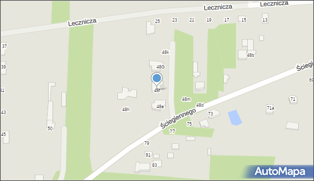 Tuszyn, Ściegiennego Piotra, ks., 48f, mapa Tuszyn