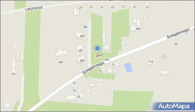 Tuszyn, Ściegiennego Piotra, ks., 48m, mapa Tuszyn