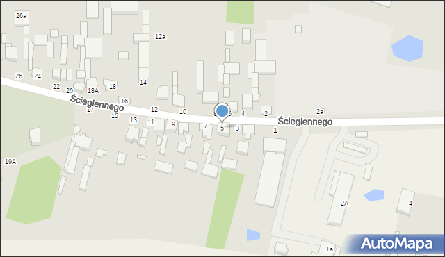 Tuszyn, Ściegiennego Piotra, ks., 5, mapa Tuszyn