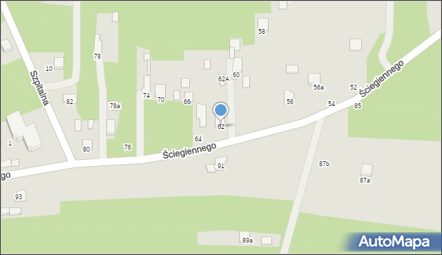 Tuszyn, Ściegiennego Piotra, ks., 62, mapa Tuszyn