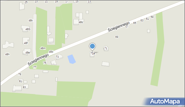 Tuszyn, Ściegiennego Piotra, ks., 71a, mapa Tuszyn