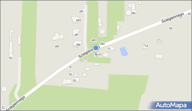 Tuszyn, Ściegiennego Piotra, ks., 75, mapa Tuszyn