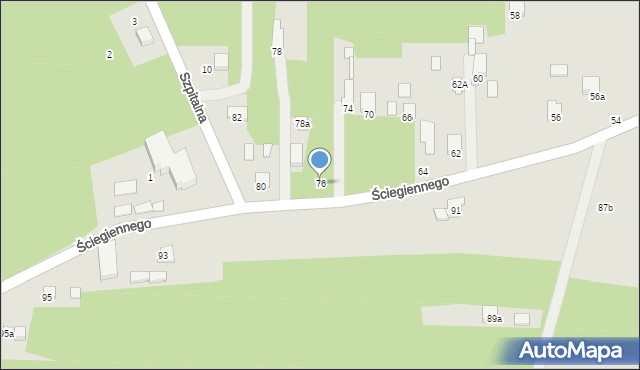 Tuszyn, Ściegiennego Piotra, ks., 76, mapa Tuszyn