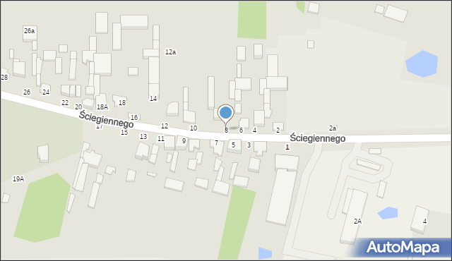 Tuszyn, Ściegiennego Piotra, ks., 8, mapa Tuszyn