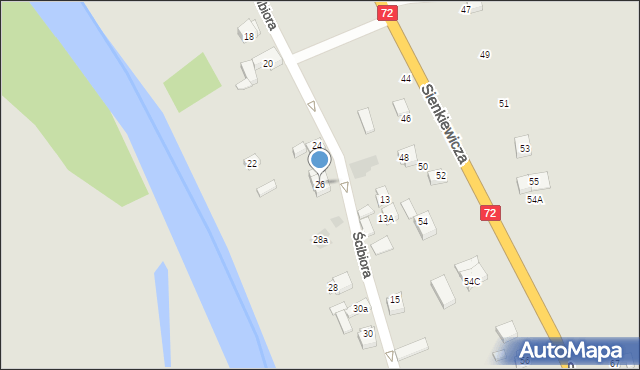Uniejów, Ścibiora Szczepana, płk., 26, mapa Uniejów
