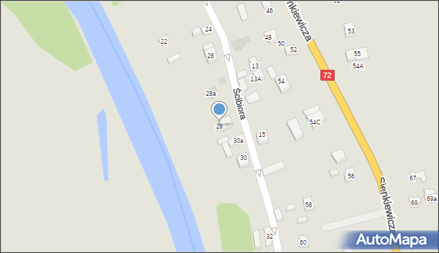 Uniejów, Ścibiora Szczepana, płk., 28, mapa Uniejów