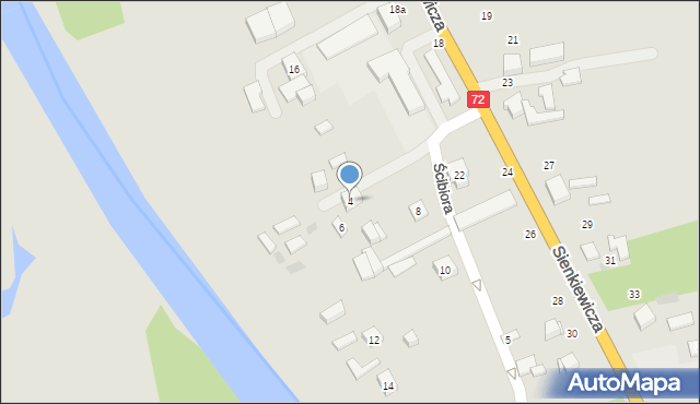 Uniejów, Ścibiora Szczepana, płk., 4, mapa Uniejów