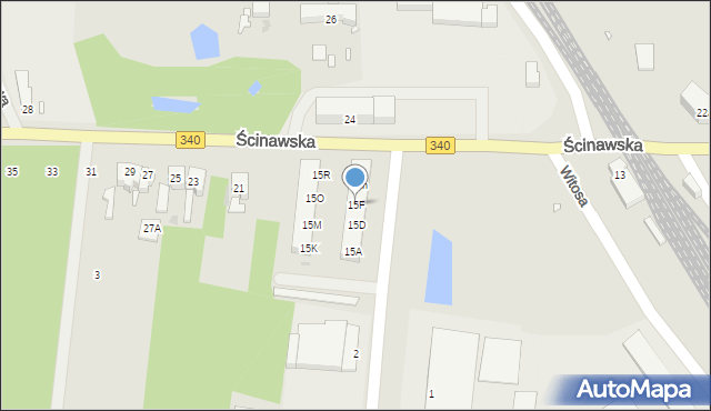 Wołów, Ścinawska, 15f, mapa Wołów
