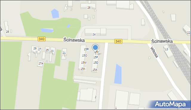 Wołów, Ścinawska, 15g, mapa Wołów