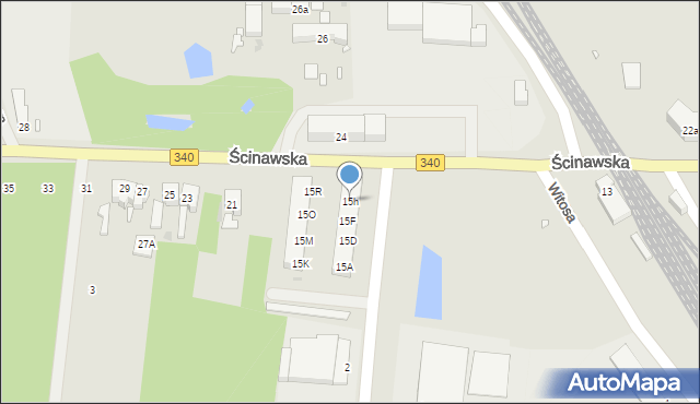 Wołów, Ścinawska, 15h, mapa Wołów