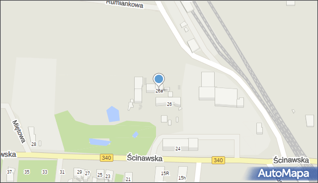 Wołów, Ścinawska, 26a, mapa Wołów