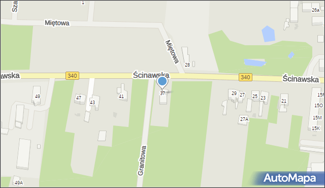 Wołów, Ścinawska, 37, mapa Wołów