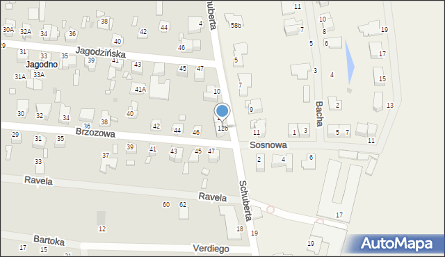 Wrocław, Schuberta Franza Petera, 12b, mapa Wrocławia
