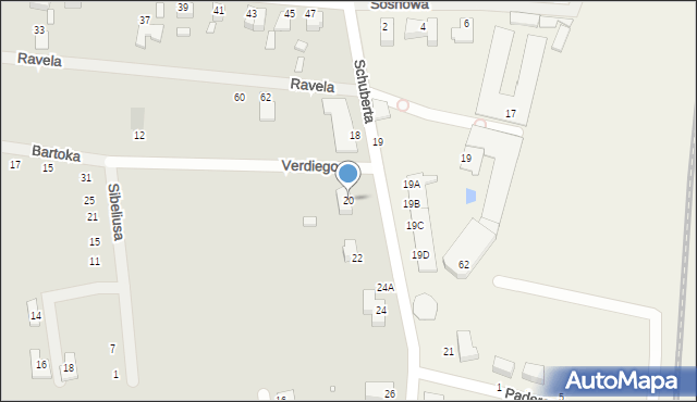 Wrocław, Schuberta Franza Petera, 20, mapa Wrocławia