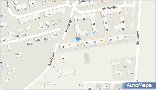 Wrocław, Schuberta Franza Petera, 72, mapa Wrocławia