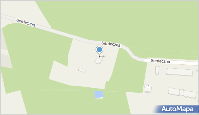 Aleksandrówka, Serdeczna, 7, mapa Aleksandrówka