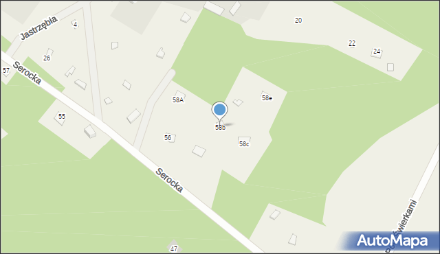 Arciechów, Serocka, 58b, mapa Arciechów