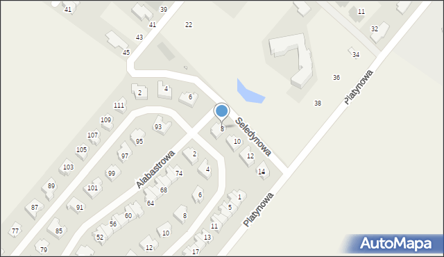 Baranowo, Seledynowa, 8, mapa Baranowo