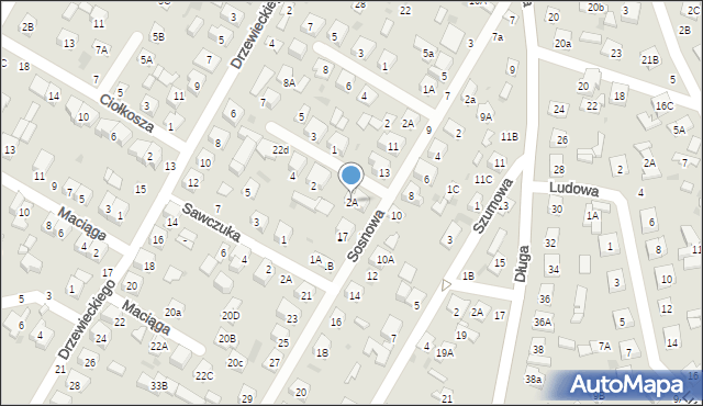 Biała Podlaska, Sempołowskiej Stefanii, 2A, mapa Białej Podlaskiej