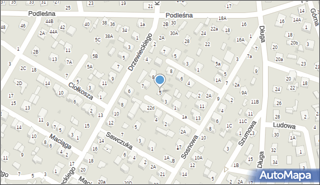 Biała Podlaska, Sempołowskiej Stefanii, 5, mapa Białej Podlaskiej