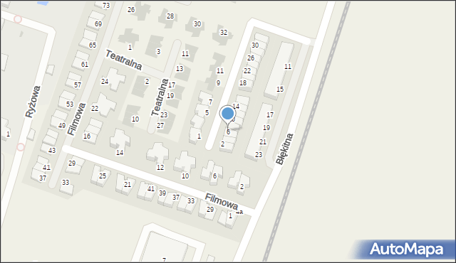 Bielany Wrocławskie, Serialowa, 6, mapa Bielany Wrocławskie