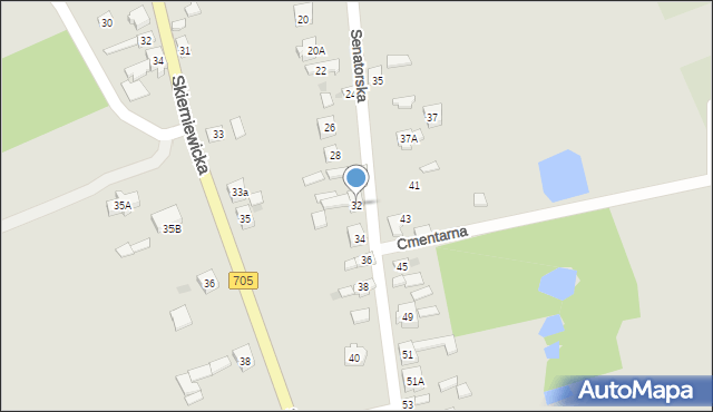 Bolimów, Senatorska, 32, mapa Bolimów