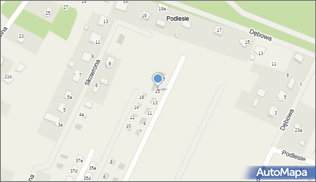 Brzeziny, Segmentowa, 15, mapa Brzeziny