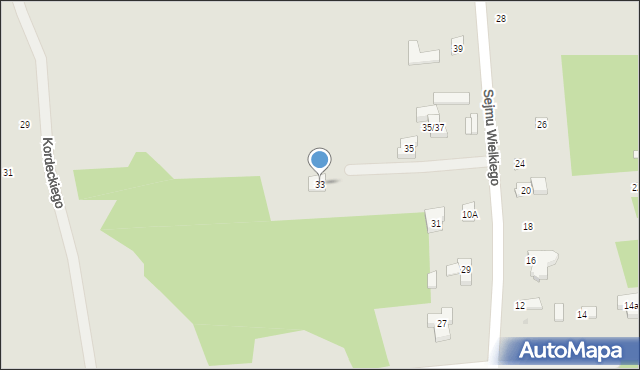 Brzeziny, Sejmu Wielkiego, 33, mapa Brzeziny