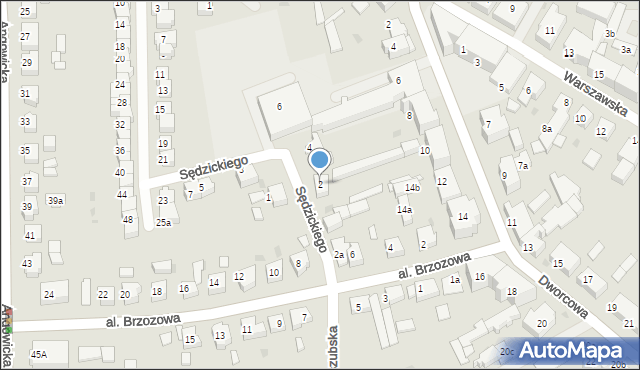 Chojnice, Sędzickiego Franciszka, 2, mapa Chojnic