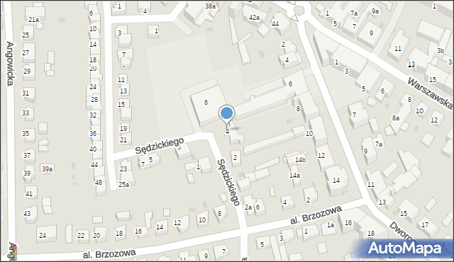 Chojnice, Sędzickiego Franciszka, 4, mapa Chojnic