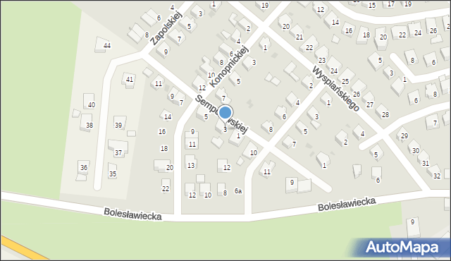 Chojnów, Sempołowskiej Stefanii, 3, mapa Chojnów