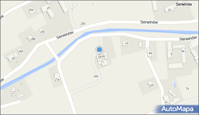 Dobromierz, Serwinów, 13, mapa Dobromierz