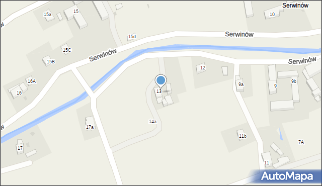 Dobromierz, Serwinów, 14, mapa Dobromierz
