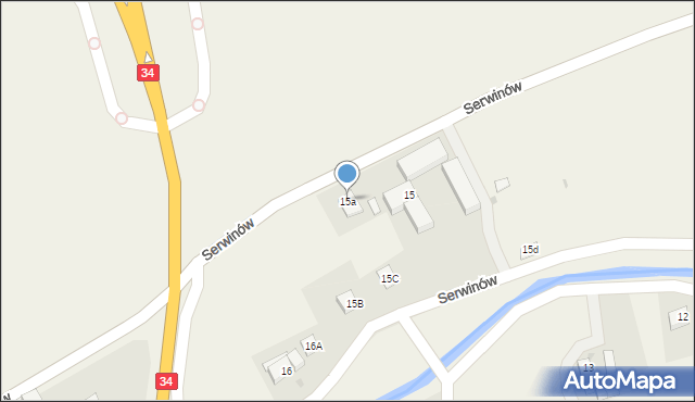 Dobromierz, Serwinów, 15a, mapa Dobromierz